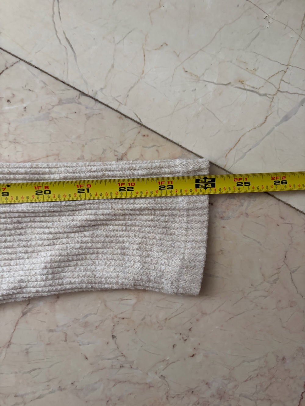 Universal Thread Cream Ribbed Button-Front Long Sleeve Top - Picture 7 of 7